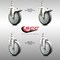 Service Caster 5 Inch 316SS Thermoplastic Rubber 1/2 Inch Threaded Stem Caster Lock Brake, 2PK SS316TSTTL20S514-TPRB-121315-2-S2 - alternate 6